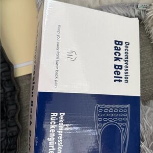 Blue Decompression Back Belt for Men with hand pump for pressure